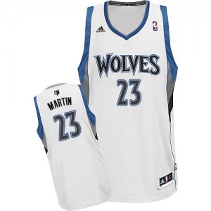 Maillot NBA Blanc Kevin Martin #23 Minnesota Timberwolves Home Swingman Homme Adidas