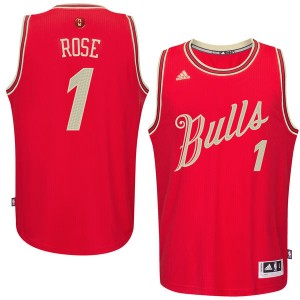 Maillot NBA Chicago Bulls #1 Derrick Rose Rouge Adidas Swingman 2015-16 Christmas Day - Homme