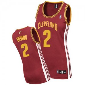 Cleveland Cavaliers Kyrie Irving #2 Road Authentic Maillot d'équipe de NBA - Vin Rouge pour Femme