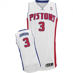 Maillot Authentic Detroit Pistons NBA Home Blanc - #3 Stanley Johnson - Homme