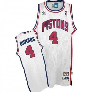 Maillot NBA Swingman Joe Dumars #4 Detroit Pistons Throwback Blanc - Homme