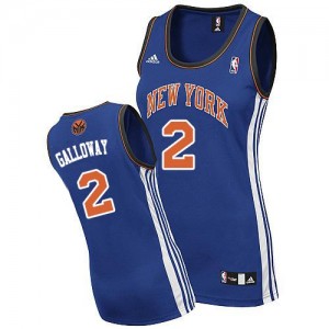 Maillot NBA Bleu royal Langston Galloway #2 New York Knicks Road Swingman Femme Adidas