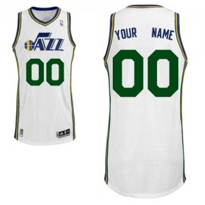 Utah Jazz Personnalisé Adidas Home Blanc Maillot d'équipe de NBA en vente en ligne - Authentic pour Enfants