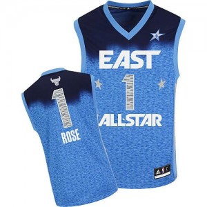 Maillot Authentic Chicago Bulls NBA 2012 All Star Bleu - #1 Derrick Rose - Homme