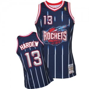 Houston Rockets #13 Mitchell and Ness Hardwood Classic Fashion Bleu marin Swingman Maillot d'équipe de NBA pas cher - James Harden pour Homme