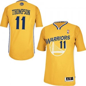 Maillot NBA Golden State Warriors #11 Klay Thompson Or Adidas Authentic Alternate - Homme