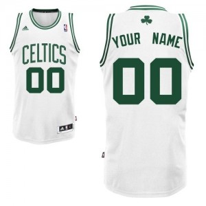 Maillot Adidas Blanc Home Boston Celtics - Swingman Personnalisé - Homme