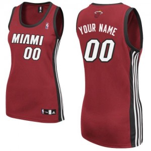 Maillot NBA Rouge Authentic Personnalisé Miami Heat Alternate Femme Adidas