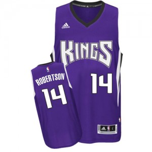 Maillot NBA Sacramento Kings #14 Oscar Robertson Violet Adidas Swingman Road - Homme