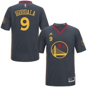 Golden State Warriors Andre Iguodala #9 Slate Chinese New Year Authentic Maillot d'équipe de NBA - Noir pour Homme