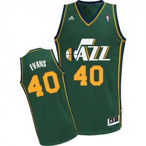 Utah Jazz #40 Adidas Alternate Vert Swingman Maillot d'équipe de NBA prix d'usine en ligne - Jeremy Evans pour Homme