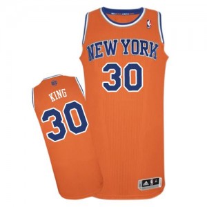 Maillot NBA Orange Bernard King #30 New York Knicks Alternate Authentic Homme Adidas