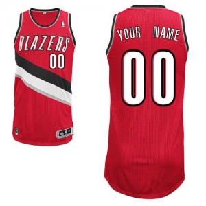 Maillot NBA Portland Trail Blazers Personnalisé Authentic Rouge Adidas Alternate - Enfants