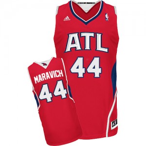 Atlanta Hawks Pete Maravich #44 Alternate Swingman Maillot d'équipe de NBA - Rouge pour Homme