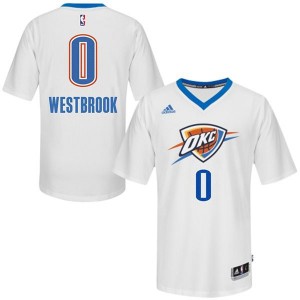 Oklahoma City Thunder #0 Adidas Pride Blanc Swingman Maillot d'équipe de NBA en soldes - Russell Westbrook pour Homme