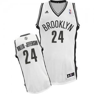 Maillot NBA Blanc Rondae Hollis-Jefferson #24 Brooklyn Nets Home Swingman Homme Adidas