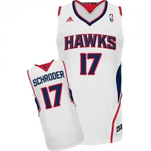 Atlanta Hawks Dennis Schroder #17 Home Swingman Maillot d'équipe de NBA - Blanc pour Homme
