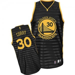Maillot Adidas Gris noir Groove Authentic Golden State Warriors - Stephen Curry #30 - Homme