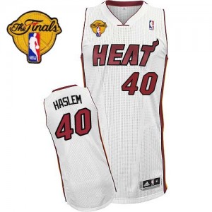 Maillot Adidas Blanc Home Finals Patch Authentic Miami Heat - Udonis Haslem #40 - Homme