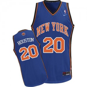 Maillot NBA Authentic Allan Houston #20 New York Knicks Throwback Bleu royal - Homme