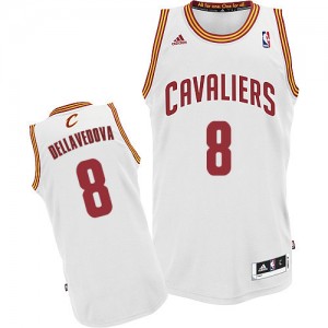 Maillot NBA Blanc Matthew Dellavedova #8 Cleveland Cavaliers Home Swingman Homme Adidas