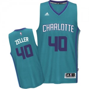Charlotte Hornets #40 Adidas Road Bleu clair Swingman Maillot d'équipe de NBA Discount - Cody Zeller pour Homme