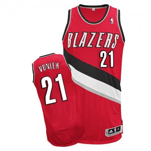 Maillot Authentic Portland Trail Blazers NBA Alternate Rouge - #21 Noah Vonleh - Homme