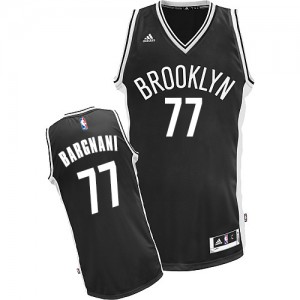 Brooklyn Nets Andrea Bargnani #77 Road Swingman Maillot d'équipe de NBA - Noir pour Homme