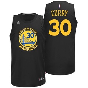 Maillot NBA Noir Stephen Curry #30 Golden State Warriors Fashion Swingman Homme Adidas