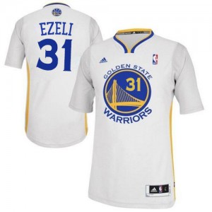 Golden State Warriors #31 Adidas Alternate Blanc Authentic Maillot d'équipe de NBA en ligne - Festus Ezeli pour Homme