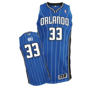 Maillot NBA Bleu royal Grant Hill #33 Orlando Magic Road Authentic Homme Adidas
