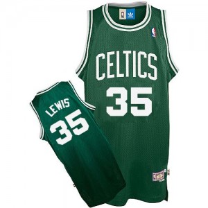 Maillot NBA Authentic Reggie Lewis #35 Boston Celtics Throwback Vert - Homme