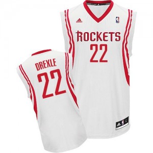 Houston Rockets #22 Adidas Home Blanc Swingman Maillot d'équipe de NBA en soldes - Clyde Drexler pour Homme