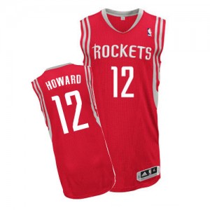 Houston Rockets Dwight Howard #12 Road Authentic Maillot d'équipe de NBA - Rouge pour Homme