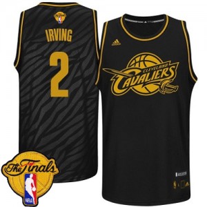 Maillot NBA Noir Kyrie Irving #2 Cleveland Cavaliers Precious Metals Fashion 2015 The Finals Patch Swingman Homme Adidas