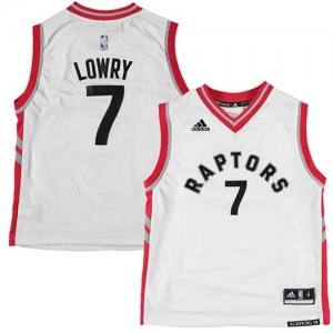 Maillot Adidas Blanc Swingman Toronto Raptors - Kyle Lowry #7 - Homme