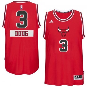Maillot Adidas Rouge 2014-15 Christmas Day Authentic Chicago Bulls - Doug McDermott #3 - Homme