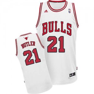 Chicago Bulls #21 Adidas Home Blanc Swingman Maillot d'équipe de NBA Remise - Jimmy Butler pour Homme