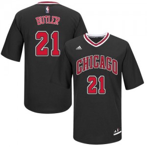 Chicago Bulls Jimmy Butler #21 Short Sleeve Authentic Maillot d'équipe de NBA - Noir pour Homme