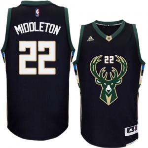 Maillot NBA Authentic Khris Middleton #22 Milwaukee Bucks Alternate Noir - Homme