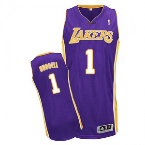 Los Angeles Lakers #1 Adidas Road Violet Authentic Maillot d'équipe de NBA Prix d'usine - D'Angelo Russell pour Homme