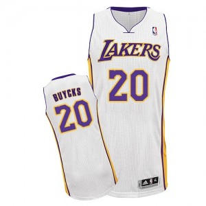 Maillot NBA Authentic Dwight Buycks #20 Los Angeles Lakers Alternate Blanc - Homme