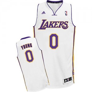 Los Angeles Lakers Nick Young #0 Alternate Swingman Maillot d'équipe de NBA - Blanc pour Homme
