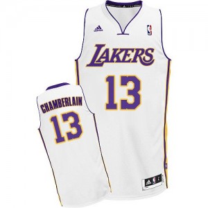 Maillot NBA Blanc Wilt Chamberlain #13 Los Angeles Lakers Alternate Swingman Homme Adidas