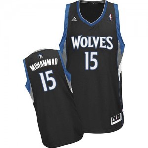 Maillot NBA Minnesota Timberwolves #15 Shabazz Muhammad Noir Adidas Swingman Alternate - Homme