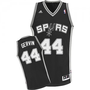 Maillot NBA San Antonio Spurs #44 George Gervin Noir Adidas Swingman Road - Homme