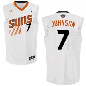 Maillot NBA Phoenix Suns #7 Kevin Johnson Blanc Adidas Swingman Home - Homme