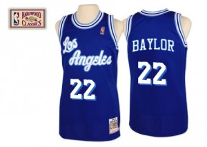 Maillot Mitchell and Ness Bleu Throwback Swingman Los Angeles Lakers - Elgin Baylor #22 - Homme