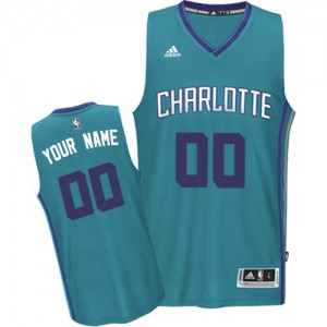 Maillot NBA Bleu clair Swingman Personnalisé Charlotte Hornets Road Femme Adidas