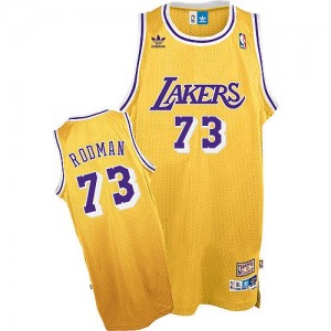 Maillot Swingman Los Angeles Lakers NBA Throwback Or - #73 Dennis Rodman - Homme